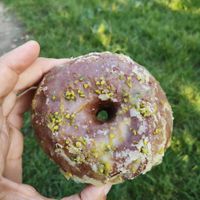 Donut orange at Donut Shop in Prague