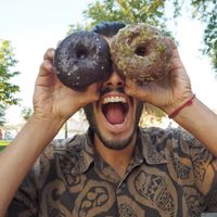 Donuts madness at Donut Shop in Prague