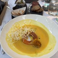 Roasted squash starter  at Cal Reiet's Table in Mallorca