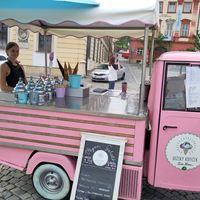 The vendor at the Cabbage Market at Božský Kopeček - Moravské Náměstí in Brno