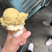 Vanilla + pistachio  at Božský Kopeček - Moravské Náměstí in Brno