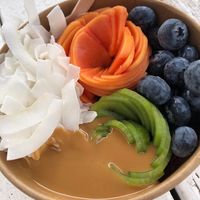 Dragon fruit bowl   at Nalu Bowls in Ericeira