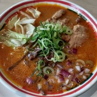 Spicy ramen with soy charsiu at Kyushu Jangara Ramen - Harajuku in Tokyo