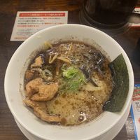 Garlic ramen with soy meat  at Kyushu Jangara Ramen - Harajuku in Tokyo
