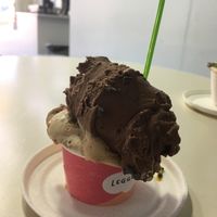 Vegan chocolate and lotus spread ice cream at Leggenda - HaNassi in Haifa