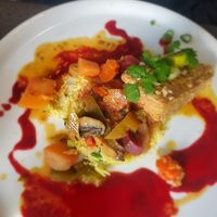 Pavé de tofu, riz au curry at Annadata in Saint-malo