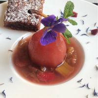 Deseret à la poire vegan et à la rhubarbe, un délice  at Annadata in Saint-malo