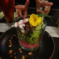 Christmas green & red verrine at Annadata in Saint-malo