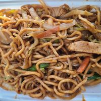 Vegetarian chicken lo mein at Golden Palace in Watertown