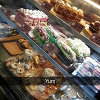 Baked goods cabinet at Handsome Her in Brunswick