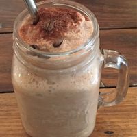 Mocha frappe (with vegan icecream blended in as an extra) at Handsome Her in Brunswick