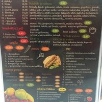 Menu at Salad Fantasy in Bielsko-biala