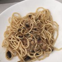 Pasta "carbonara" at Empatia Rincon Vegano in Madrid