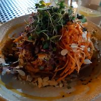 Main: Dear Boniato (stuffed beked sweet potatoe) at Superchulo in Madrid