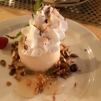 Dessert: Lemon pie (lemon panna cotta, actually / vegan) at Superchulo in Madrid