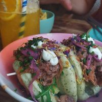 Baos con pulled pork vegano at Superchulo in Madrid