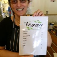 vegan options and the wonderful owner/chef - talk to her she is willing to listen and take on advice.  at Beach House Cafe in Great Yarmouth