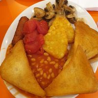 Vegan fry up :) at Beach House Cafe in Great Yarmouth