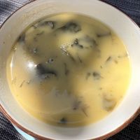 Vegan spinach Creme Soup  at Organic Caffe in Estoril