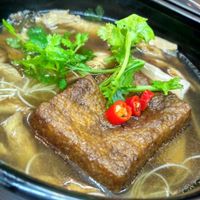 Mee Sau in Bak Kut Teh Broth at Dragon Gate Vegetarian in Central Singapore