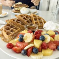 The most incredible vegan and gluten free pancakes  at Waffle on Cairns in Cairns