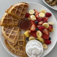 Vegan fruit salad yummy-yummy at Waffle on Cairns in Cairns