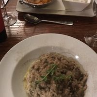 Vegan madras curry, mushroom risotto with truffle oil. at Freddy's Restaurant in Limerick