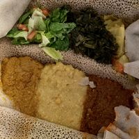 Veggie platter (all vegan) at JD Bar & Restaurant in Annandale