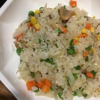 Vegetable fried rice - no eggs, no fish soup  at Bell Cafe in Nikko