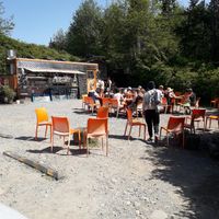 truck and tables at Tacofino - Food Truck in Tofino