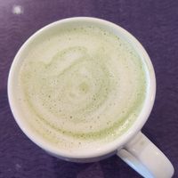 Matcha latte with oat milk at The Nova Cafe in Bozeman
