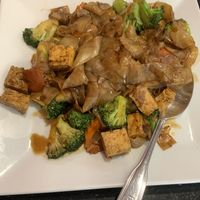 Pad see ew with tofu at Thai Orchid in Banning