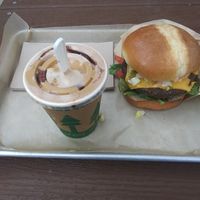 Eden burger and buckeye shake at E Burger in Columbus