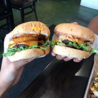 burgers at E Burger in Columbus