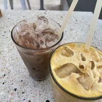 spiced chai (left) and golden milk (right) at Kynd Community - Seminyak in Seminyak