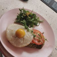 Fried vegan egg at Kynd Community - Seminyak in Seminyak