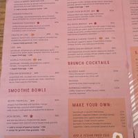 Menu with the prices   at Kynd Community - Seminyak in Seminyak