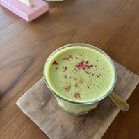 Matcha latte, homemade coconut milk  at Kynd Community - Seminyak in Seminyak