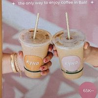 Delicious range of coffees, teas with plant based milk. at Kynd Community - Seminyak in Seminyak