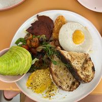 Full breaky - great way to start the day!  

Really inventive to be able to recreate this 'egg'.  Hats off to the chef! at Kynd Community - Seminyak in Seminyak