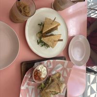 Brekki burrito + brekki sandwich & iced coffees  at Kynd Community - Seminyak in Seminyak