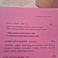 Menu at Kynd Community - Seminyak in Seminyak