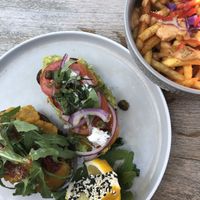 Toast and loaded fries  at Kynd Community - Seminyak in Seminyak
