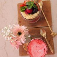 Breakfeast bowl and pink mylk. at Kynd Community - Seminyak in Seminyak