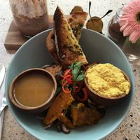 Breaky salad, chorizo changed to scramble tofu  at Kynd Community - Seminyak in Seminyak