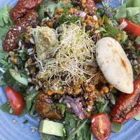 I will definitely recommend this place. We found 3 vegan options in total here and we ordered 2 out of it. This salad was delicious. It comprised of Umami flavors. Perfect!   at La Cour des Anges in Colmar