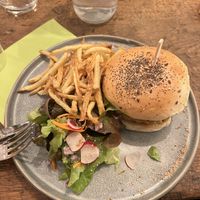 Vegan burger  at La Cour des Anges in Colmar