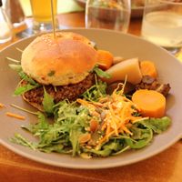 Vegan Burger at La Cour des Anges in Colmar