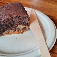 Brookie at Curious Cat Coffee Shop in New Pitsligo