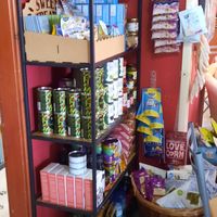 Vegan goods at Curious Cat Coffee Shop in New Pitsligo